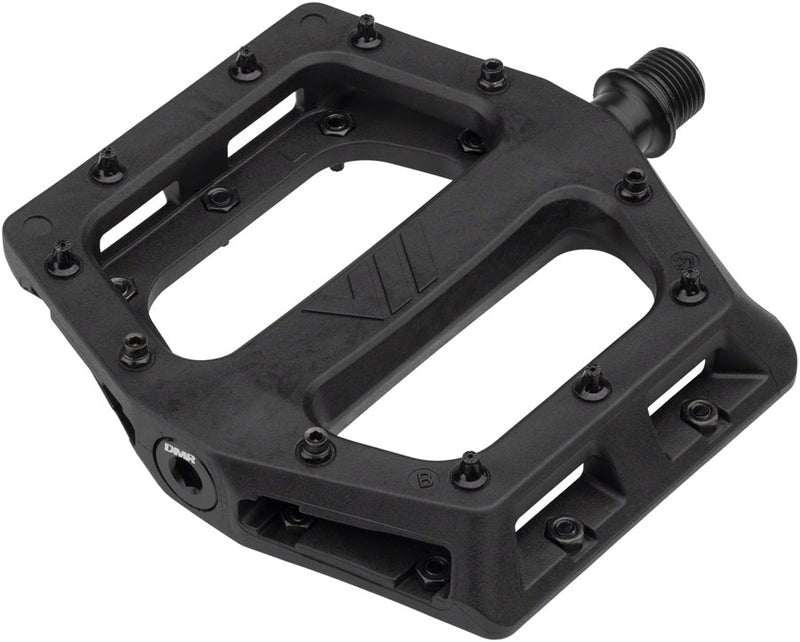Load image into Gallery viewer, DMR V11 Platform Pedals 9/16&quot; Chromoly Concave Nylon Body Removable Pins Black
