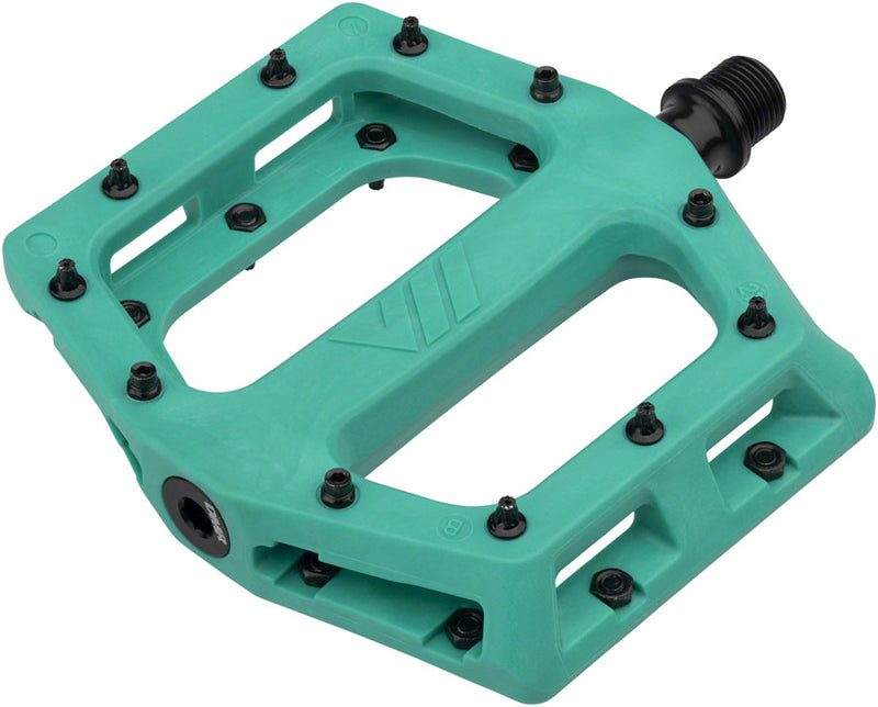 Load image into Gallery viewer, DMR V11 Platform Pedals 9/16" Chromoly Concave Nylon Replaceable Pins Turquoise