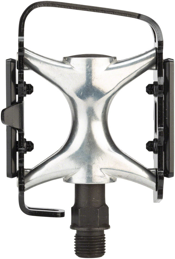 Load image into Gallery viewer, Dimension Mountain Compe Platform Pedals 9/16" Forged Aluminum Body Black/Silver