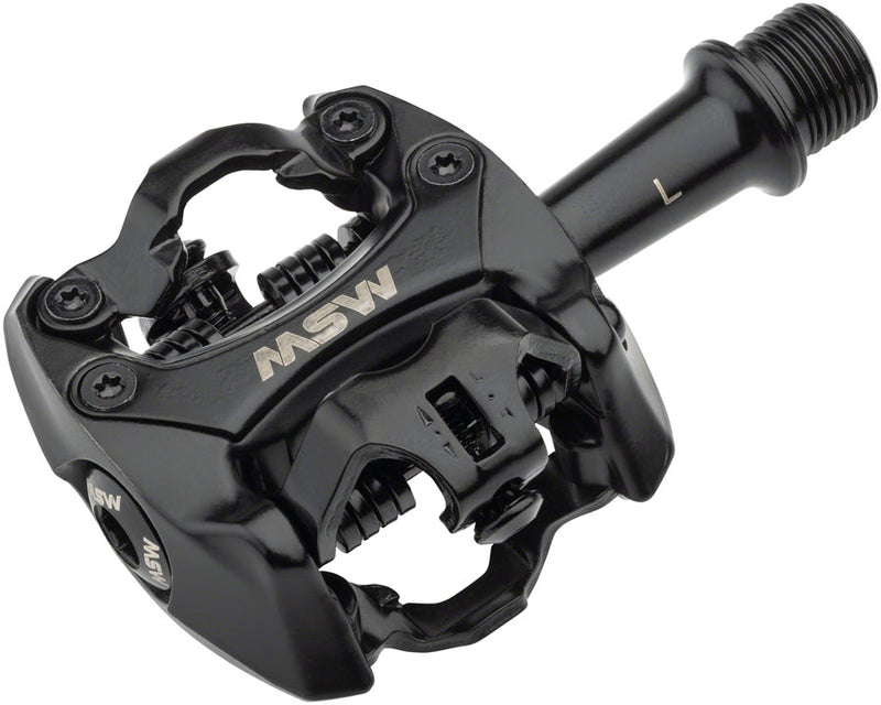Load image into Gallery viewer, MSW-Flash-II-Pedals-Clipless-Pedals-with-Cleats-Aluminum-Chromoly-Steel-PEDL1836-Bicycle-Pedals