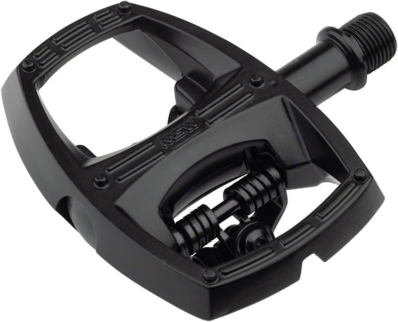 Load image into Gallery viewer, MSW Flip I Pedals - Single Side Clipless with Platform, Aluminum, 9/16", Intense Black