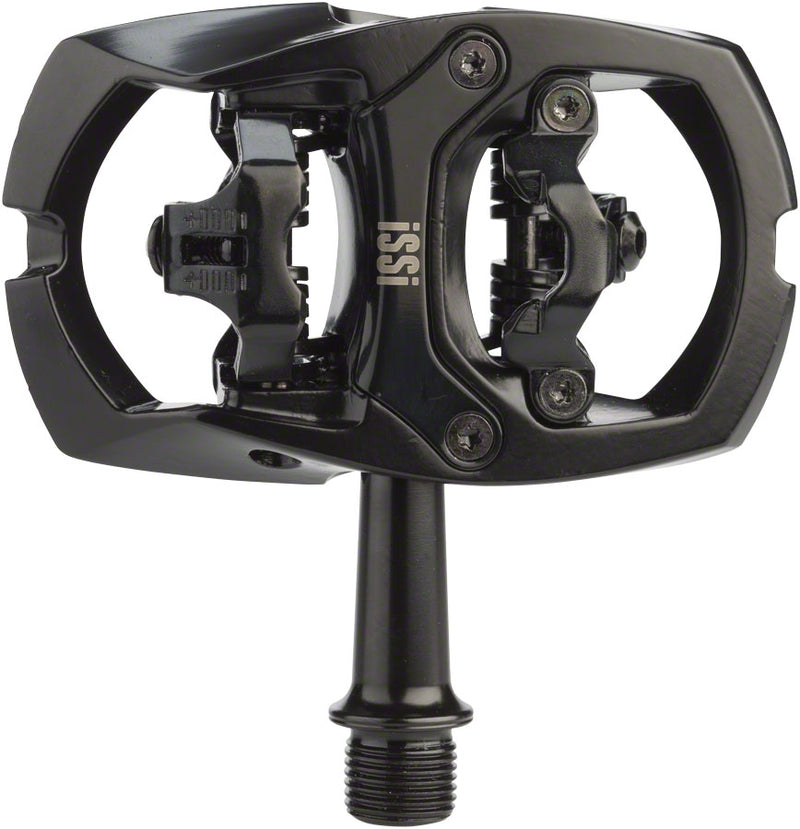 Load image into Gallery viewer, iSSi Trail II Dual Sided Clipless Platform Pedals 9/16" Chromoly Spindle Blk +6