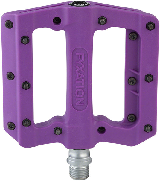 Fyxation Mesa MP Platform Pedals 9/16" Nylon Body 20 Removable Grip Pins Purple