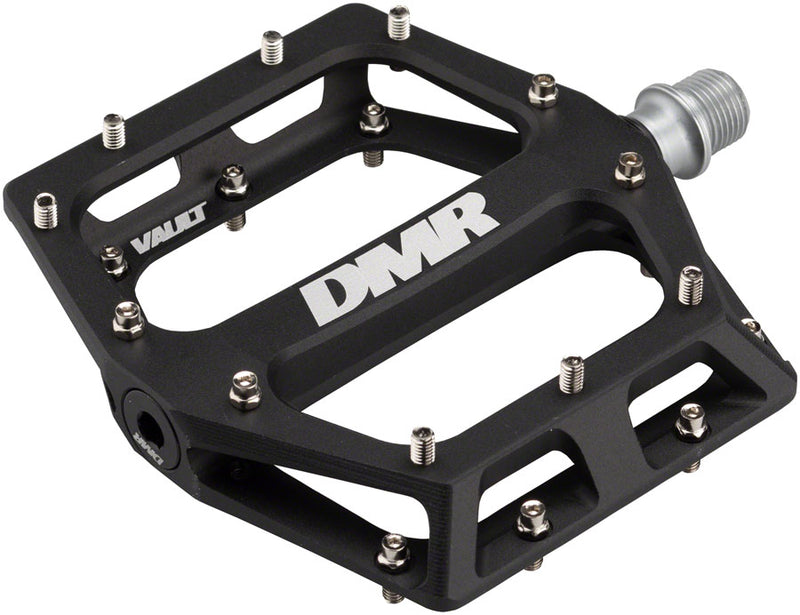 Load image into Gallery viewer, DMR Vault Platform Pedals 9/16" Concave Alloy Body Removable Pins Sandblast Blk