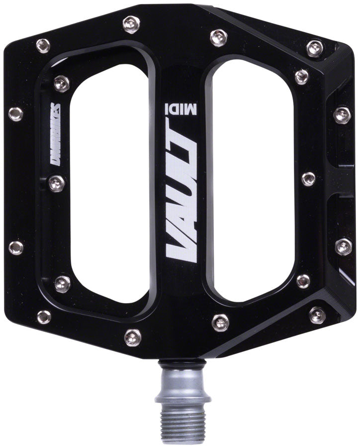 Load image into Gallery viewer, DMR Vault MIDI Platform Pedals 9/16" Concave Alloy Body Removable Pins Gloss Blk