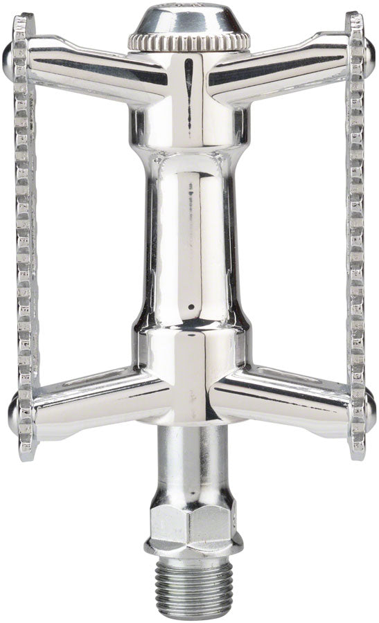 Load image into Gallery viewer, MKS Sylvan Stream Next Cage Pedals 9/16" Chromoly Spindle Aluminum Body Silver