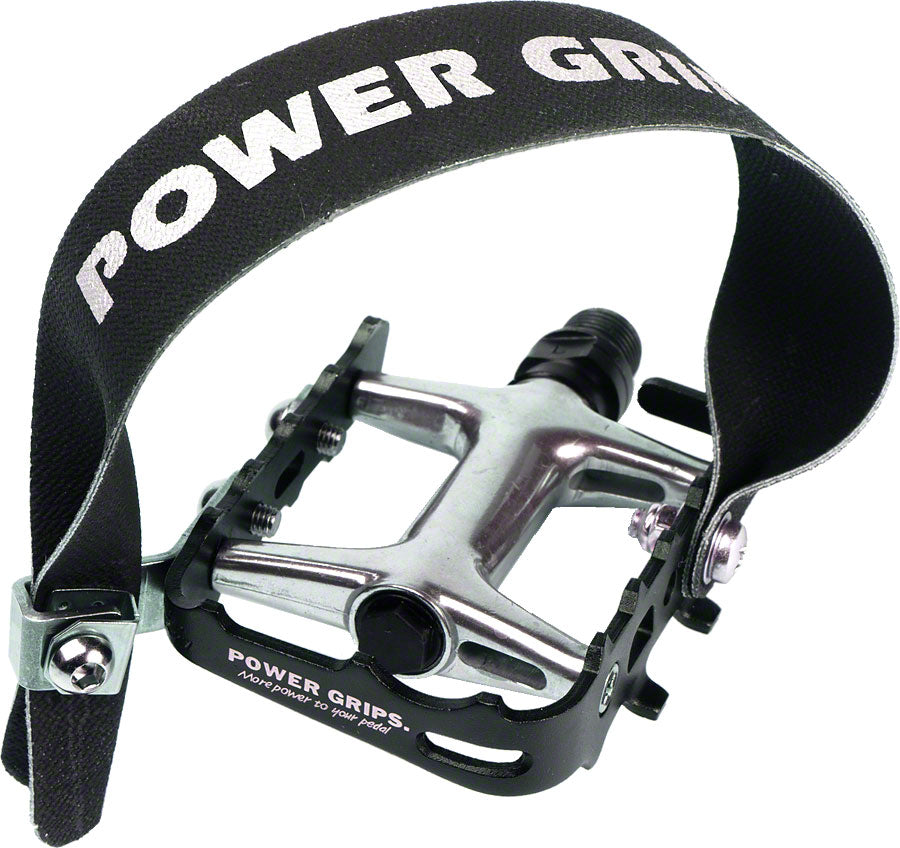 diagonal pedal straps Power Grips High-Performance Pedal Kit Black