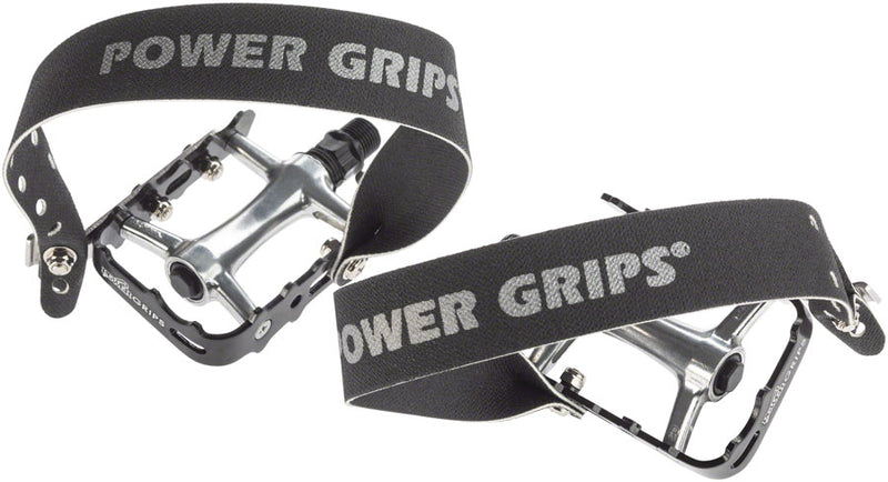 Load image into Gallery viewer, Power Grips High Performance Cage Pedal Kit 9/16" Chromoly Alloy Body Black XL