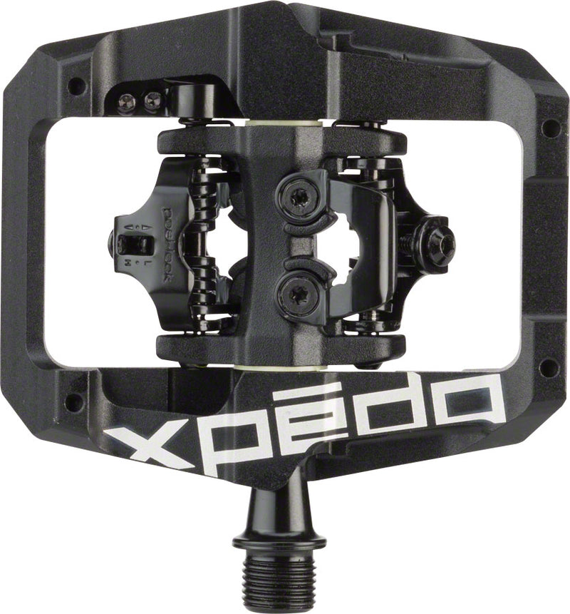 Load image into Gallery viewer, Xpedo GFX Dual Sided Clipless Platform Pedals 9/16" Chromoly Axle Aluminum Black
