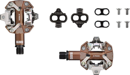 LOOK X-TRACK Pedals - Dual Sided Clipless, Chromoly,  9/16", Gravel Edition
