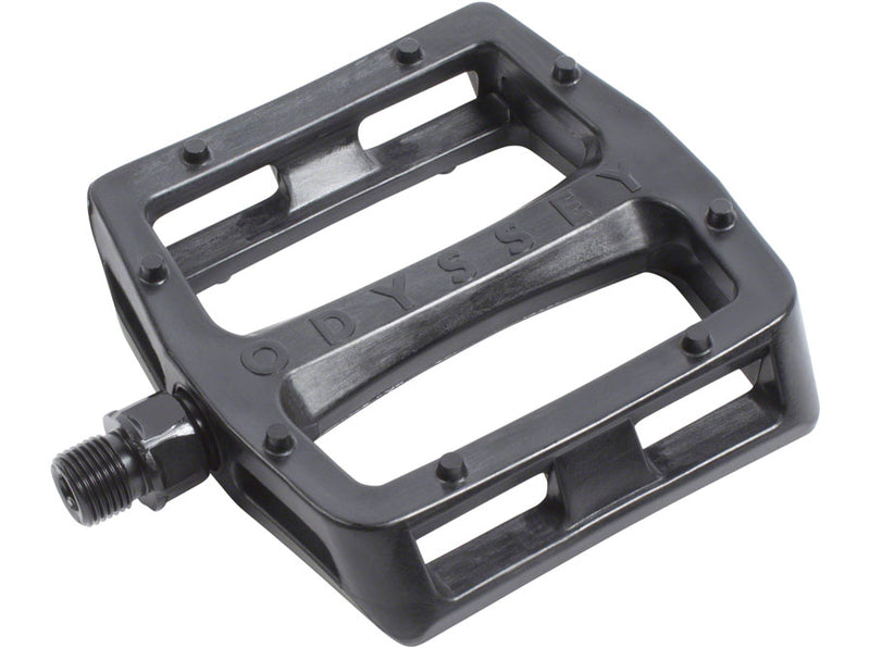 Load image into Gallery viewer, Odyssey Grandstand V2 PC Platform Pedals 9/16" Chromoly Concave Composite Black
