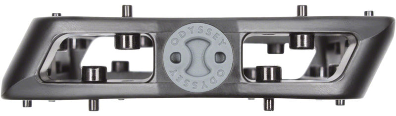 Load image into Gallery viewer, Odyssey Grandstand V2 PC Platform Pedals 9/16" Dual Concave Aluminum Body Black