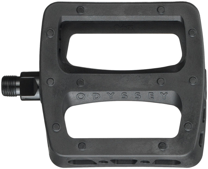 Load image into Gallery viewer, Odyssey Twisted Pro PC Pedals 9/16" Chromoly Spindle Nylon Body Molded Pins Blk