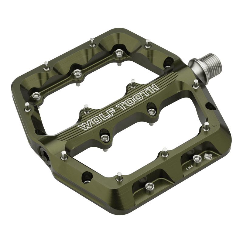 Load image into Gallery viewer, Wolf Tooth Components Waveform Platform Pedal, Large, Olive