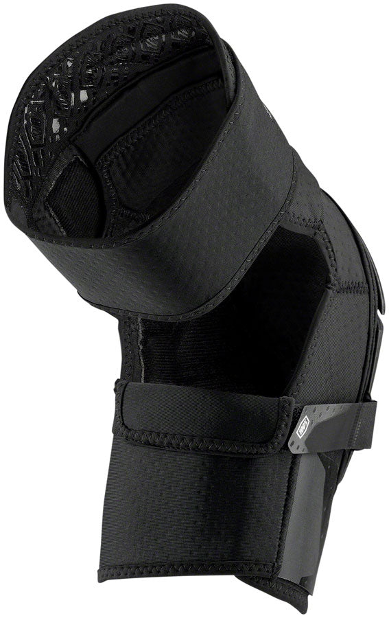 Load image into Gallery viewer, 100% Fortis Knee Guards - Black, Large/X-Large Embossed Ventilated Padding