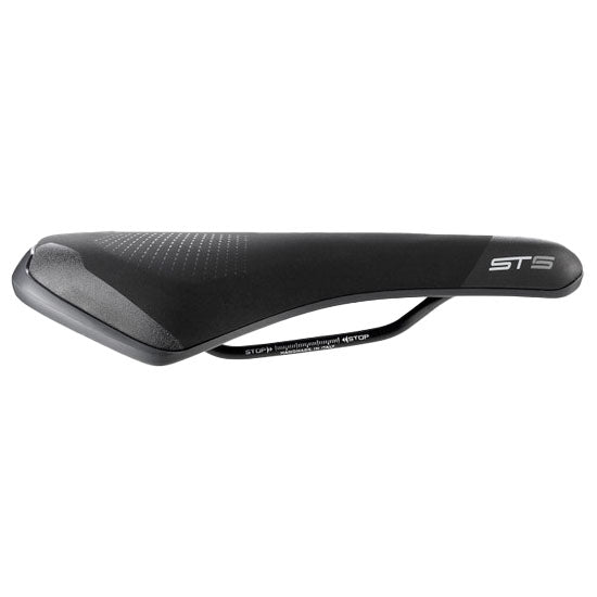 Load image into Gallery viewer, Selle Italia ST 5 Flow Saddle - Black 165 Width Chromoly Rails Synthetic