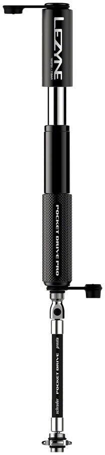 Load image into Gallery viewer, Lezyne Pocket Drive Pro Mini Pump - Aluminium, 160psi, Presta/Schrader, With Mount, Black
