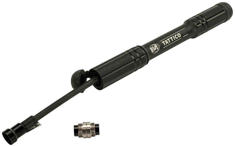 Load image into Gallery viewer, Silca Tattico Mini Frame Pump - 100psi, Aluminum, Presta/Schrader, With Bracket