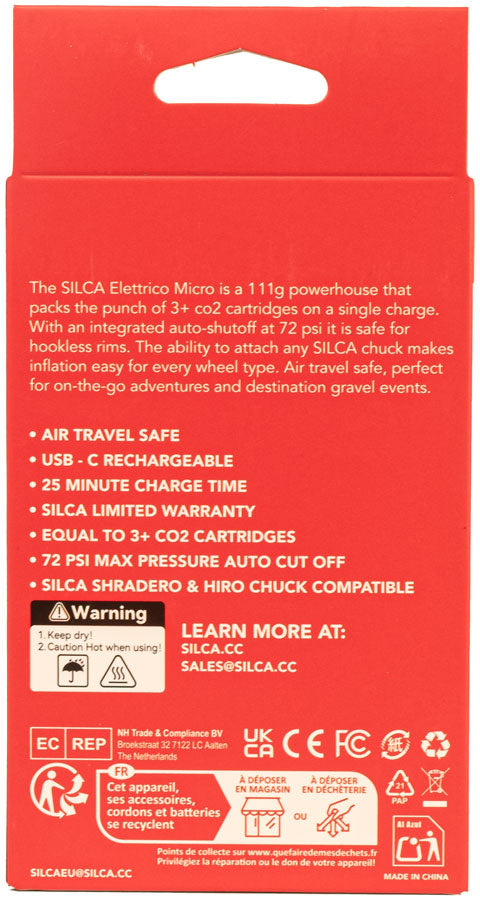 Load image into Gallery viewer, Silca Elettrico Micro Pump 72psi, Gray