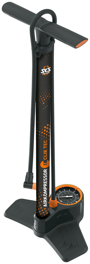 Load image into Gallery viewer, SKS Airkompressor ClikTek 10.0 Floor Pump - 144 PSI, 900mm Hose, 80mm Gauge