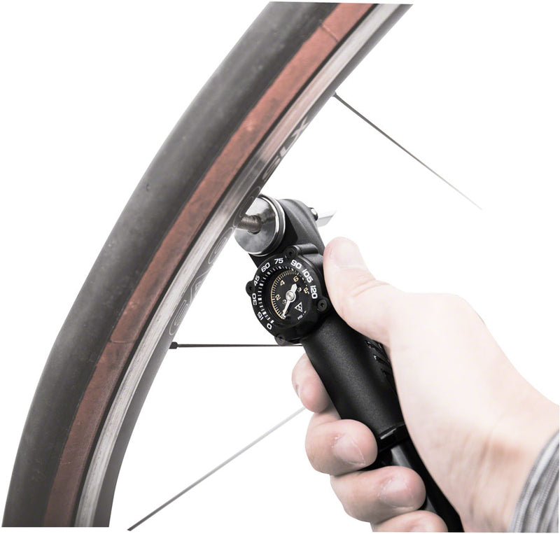 Load image into Gallery viewer, Topeak Road DA G Mini Pump - 120psi, With Gauge, Presta only, Black