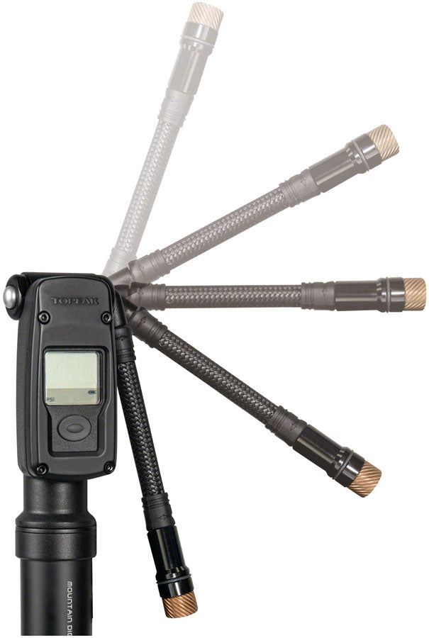 Load image into Gallery viewer, Topeak Mountain Digital Shock/Tire Mini Pump - 2Stage, 300psi, Black
