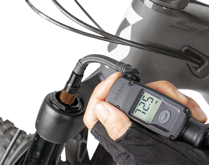 Load image into Gallery viewer, Topeak Mountain Digital Shock/Tire Mini Pump - 2Stage, 300psi, Black