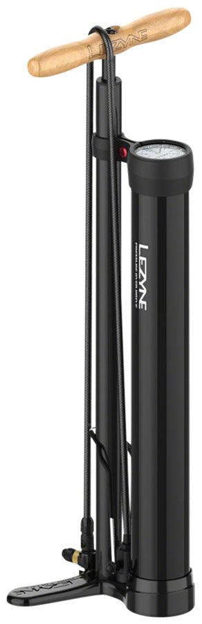Load image into Gallery viewer, Lezyne Pressure Overdrive Floor Pump: Black Bicycle Air Pump Tubeless Seating