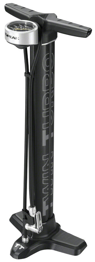 Load image into Gallery viewer, Topeak-JoeBlow-Twin-Turbo-Floor-Pump-Floor-Pump-Analog-Dual-PU1701-Bicycle-Floor-Pump