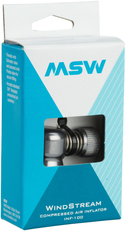 Load image into Gallery viewer, MSW Windstream Push 100 Inflator Head Silver
