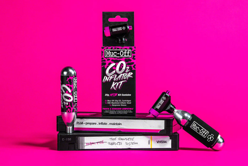 Load image into Gallery viewer, Muc-Off MTB Inflator Kit Includes Two 25G Cartridges and Neoprene Sleeve