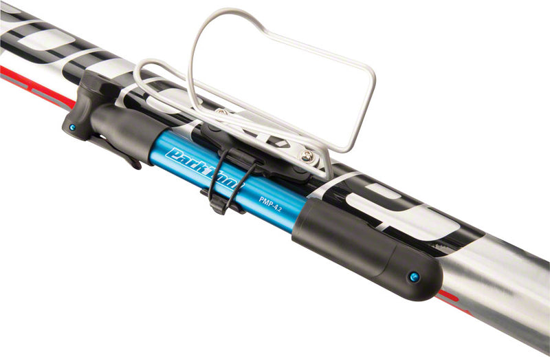 Load image into Gallery viewer, Park Tool PMP-4.2 Mini Pump Blue 90psi 130g 10.5" Water Bottle Mounting Bracket