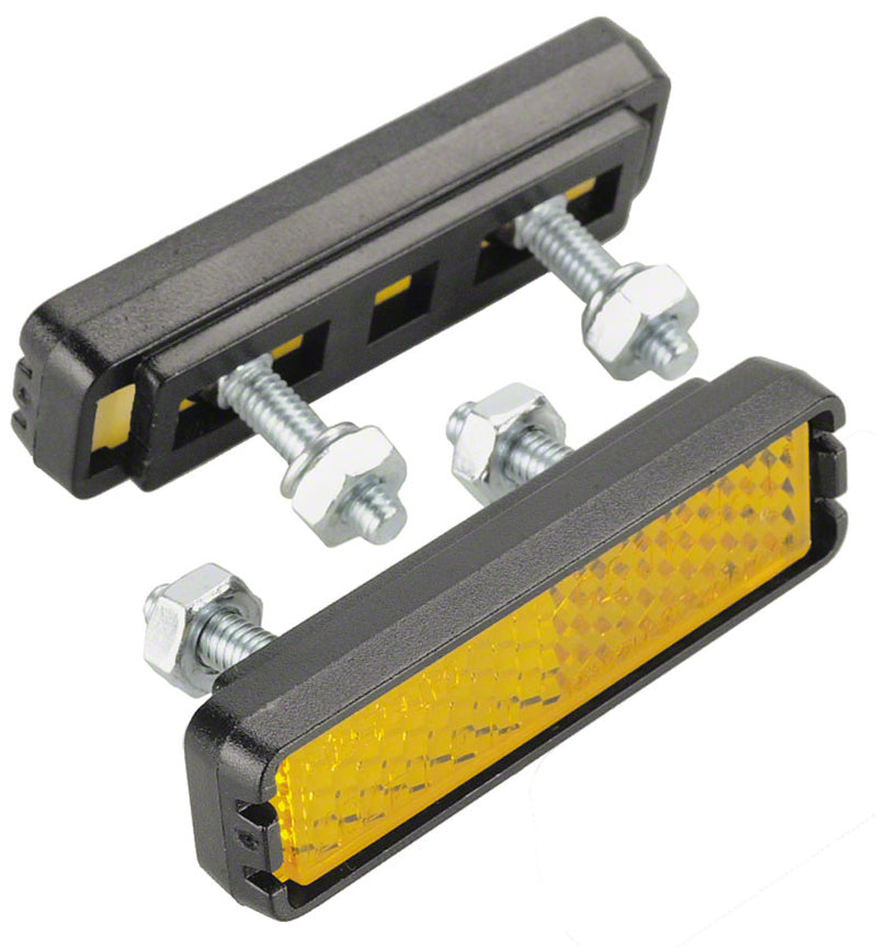 Load image into Gallery viewer, Pack of 2 Wellgo Bolt-on Pedal Reflector Set Hardware and Reflectors