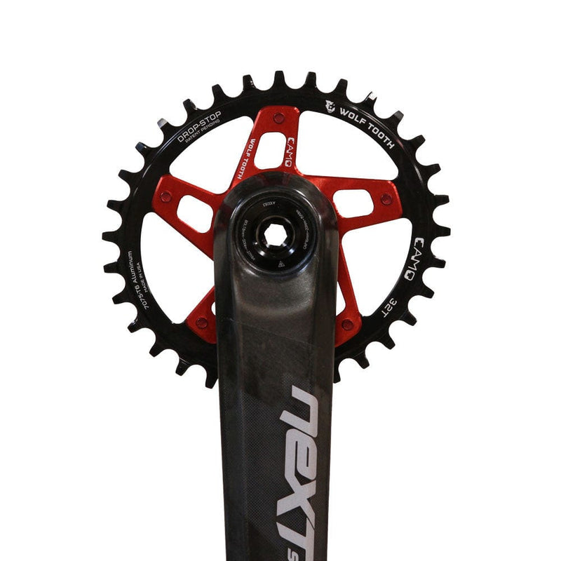 Load image into Gallery viewer, Wolf Tooth CAMO Direct Mount Spider For Race Face Cinch P3 Reverse Dish Red