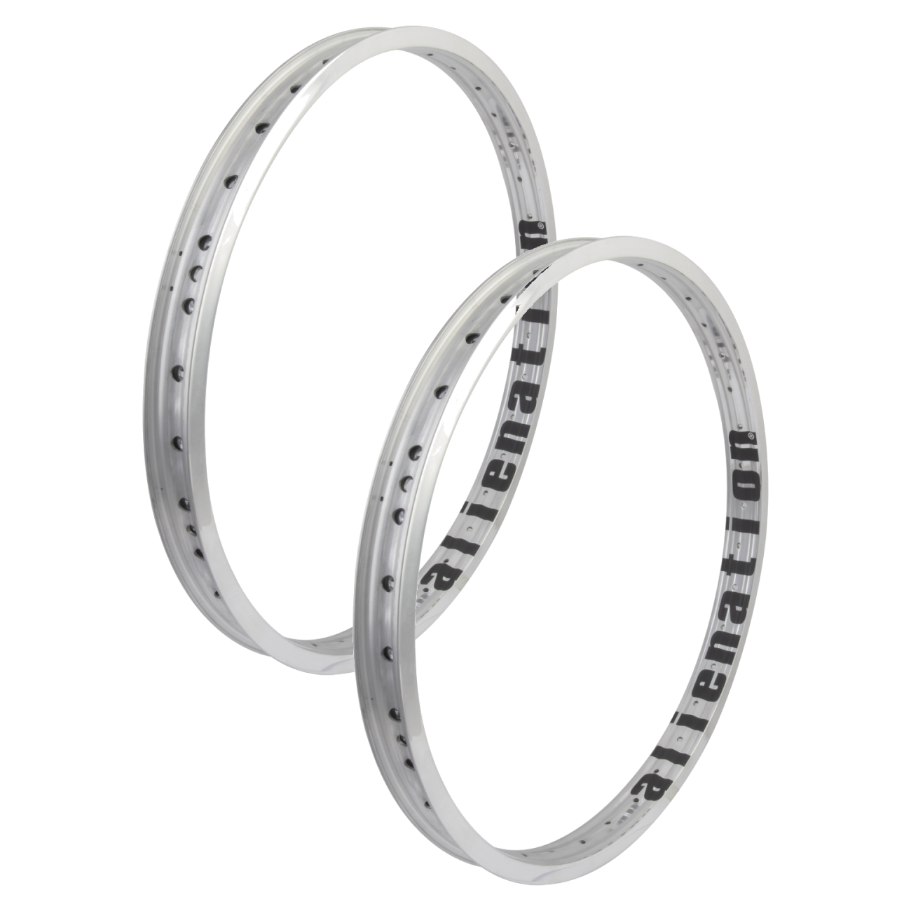 Alienation Felon Alienation 20in Polished Silver Tubeless BMX Rims
