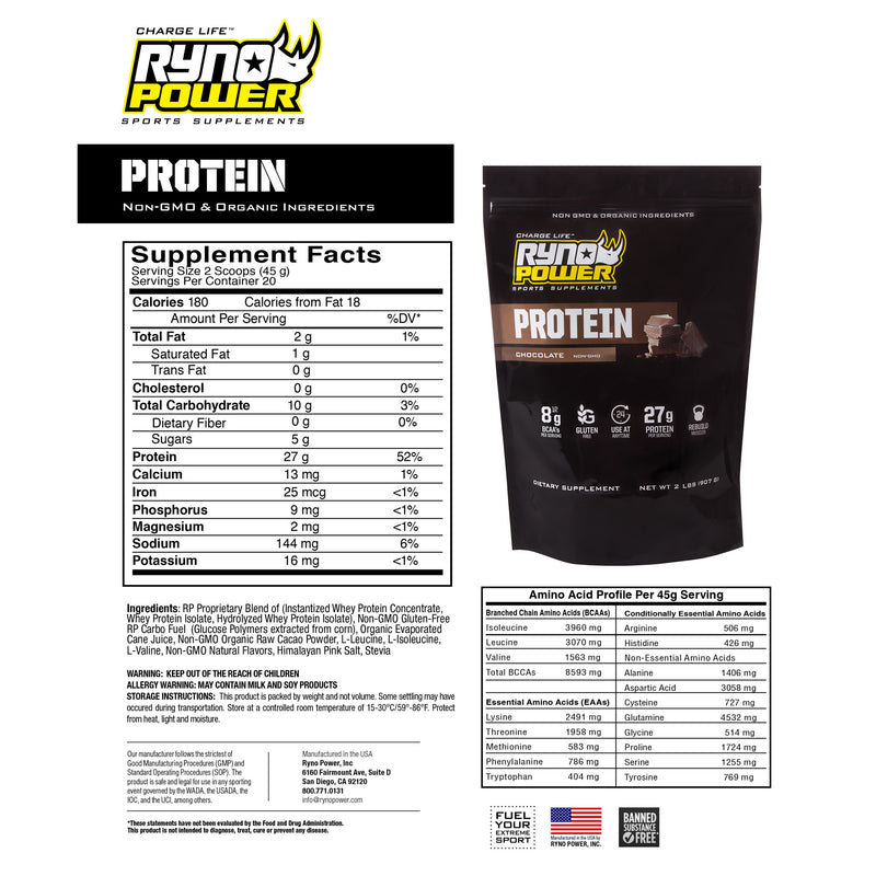 Load image into Gallery viewer, Ryno Power Protein Powder, 2lbs, Chocolate