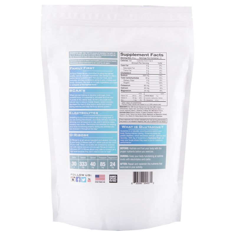 Load image into Gallery viewer, Ryno Power Hydration Fuel Drink Mix - Fruit Punch, 20 Servings (2 lbs.)