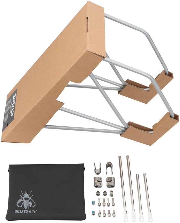 Load image into Gallery viewer, Surly 26"-29" CroMoly Rear Rack: Silver