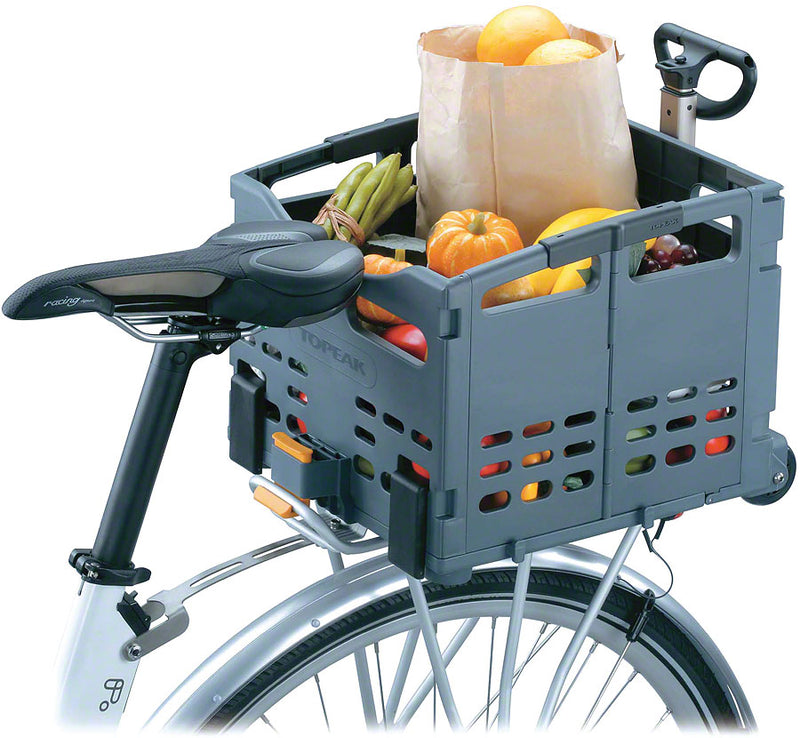 Load image into Gallery viewer, Topeak-Trolley-Tote-Basket-Black-Plastic-RK2518-Bicycle-Baskets