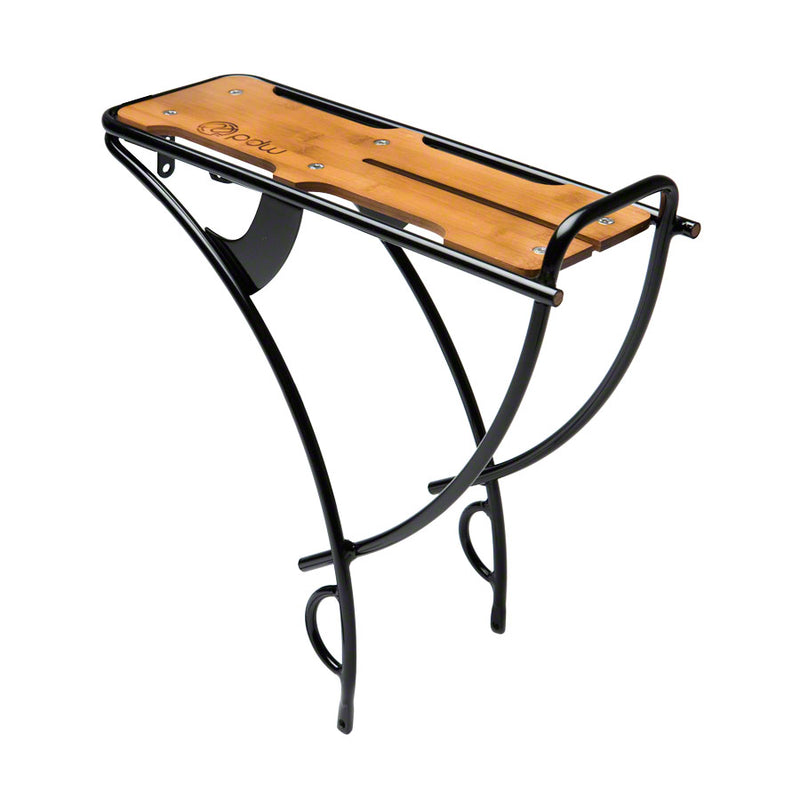 Load image into Gallery viewer, Portland Design Works Loading Dock Rear Aluminum Rack w/ Bamboo Top NLS
