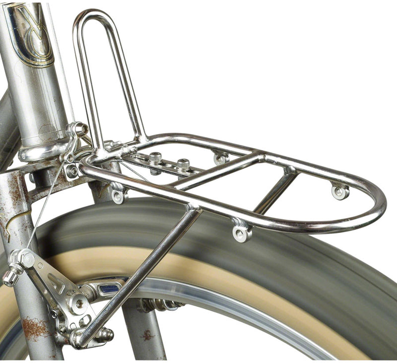 Load image into Gallery viewer, Velo Orange Randonneur Front Canti Rack: Polished Stainless Steel
