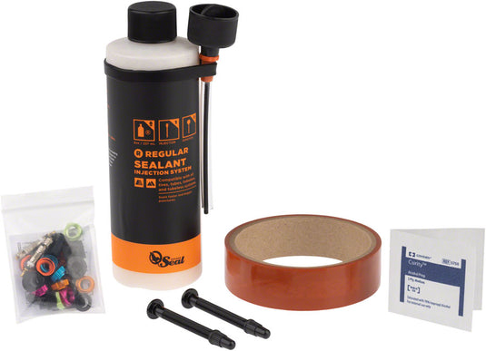 Pack of 2 Orange Seal Mtb Tubeless Kit Rim Tape 48Mm Valve Stems & 8Oz Sealant