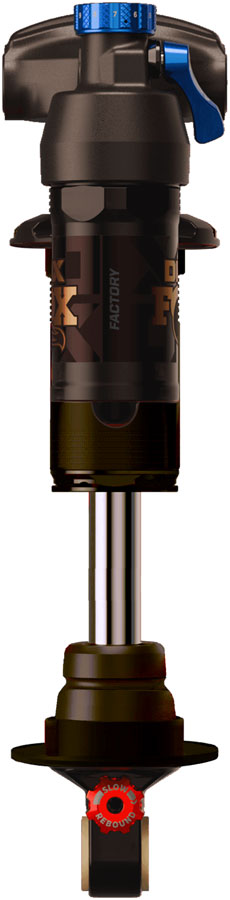Load image into Gallery viewer, FOX DHX Factory Rear Shock - Trunnion Metric, 205 x 60 mm, 2-Position Lever, Hard Chromoly Stanchion, Black