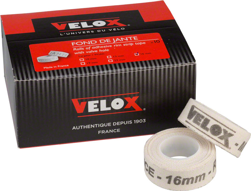 Load image into Gallery viewer, 2 Pack Velox Cloth RimTape in Boxes of 10, 22mm Rim Strip Width, All Wheel Sizes