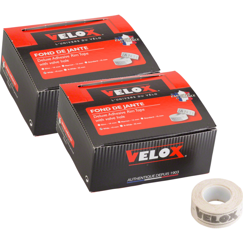 Load image into Gallery viewer, Velox-Cloth-Rim-Tape-Box-10-Rim-Strips-and-Tape-Road-Bike-RT5007PO2