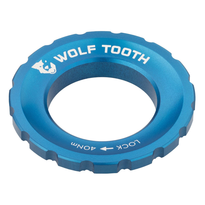 Load image into Gallery viewer, Wolf Tooth Centerlock Rotor Lockring - External Spline, 7075-T6 Aluminum, Raw Silver, Secure Centerlock Rotor Mount for MTB & Road Bikes