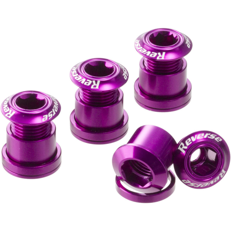 Load image into Gallery viewer, Reverse-Chainring-Bolt-Set-with-2.5mm-Spacers-Axle-Spacer-AXSP0053