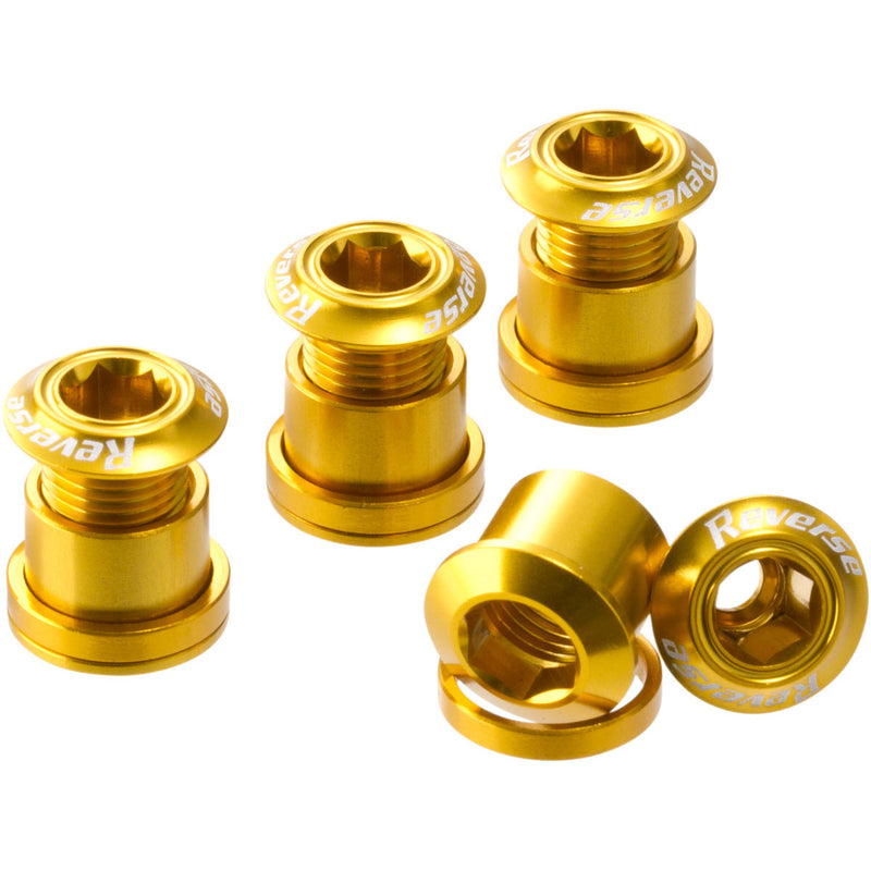 Load image into Gallery viewer, Reverse-Chainring-Bolt-Set-with-2.5mm-Spacers-Axle-Spacer-AXSP0056