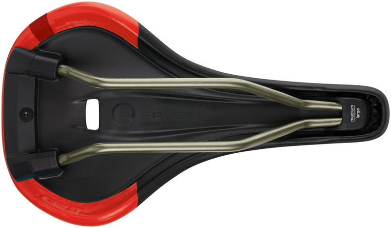 Load image into Gallery viewer, Ergon SM Pro Saddle - Risky Red Micfrofiber Cover Topeak QuickClick Adaptor
