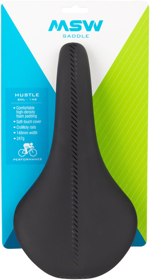 Load image into Gallery viewer, MSW SDL-148 Hustle Performance Saddle - Chromoly, Black